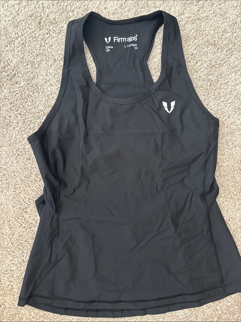 Firmabs Women's Black Racerback Performance Tank